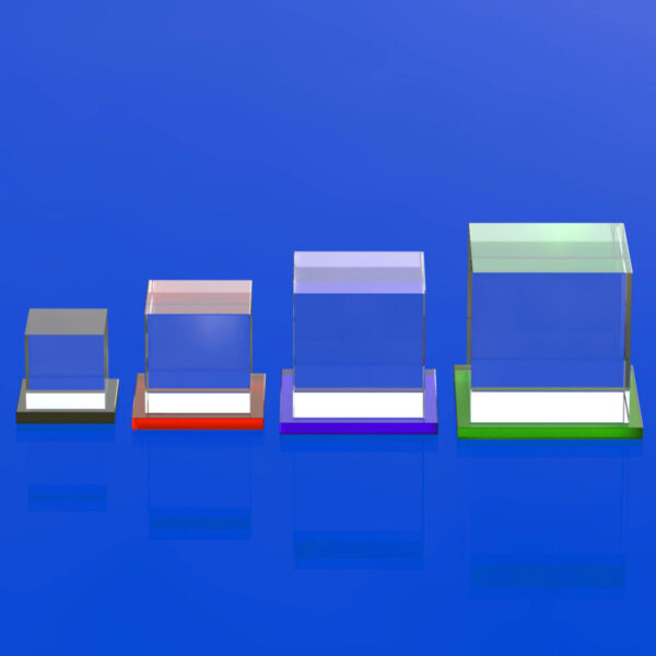 Glass award Cube on a stand