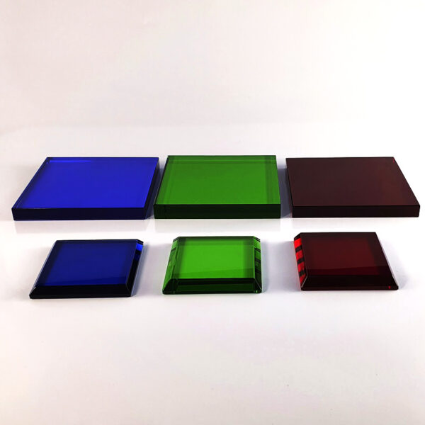 Colored glass stands