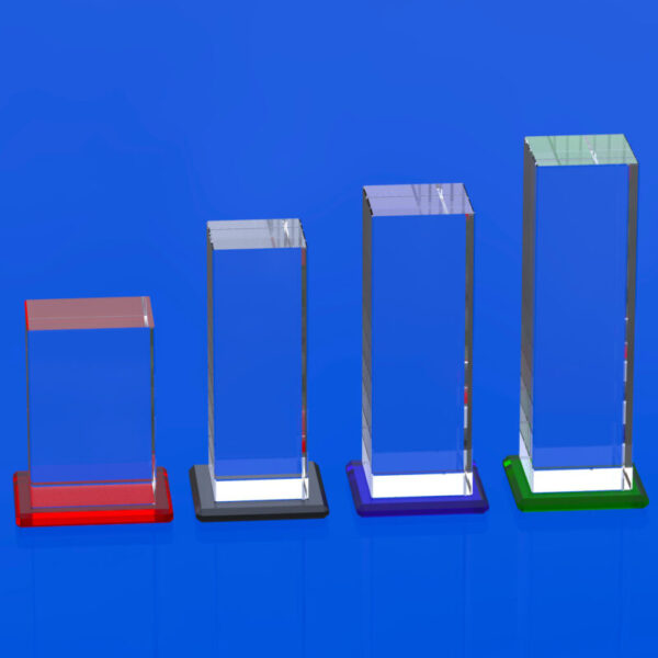 Glass award Cuboid with base