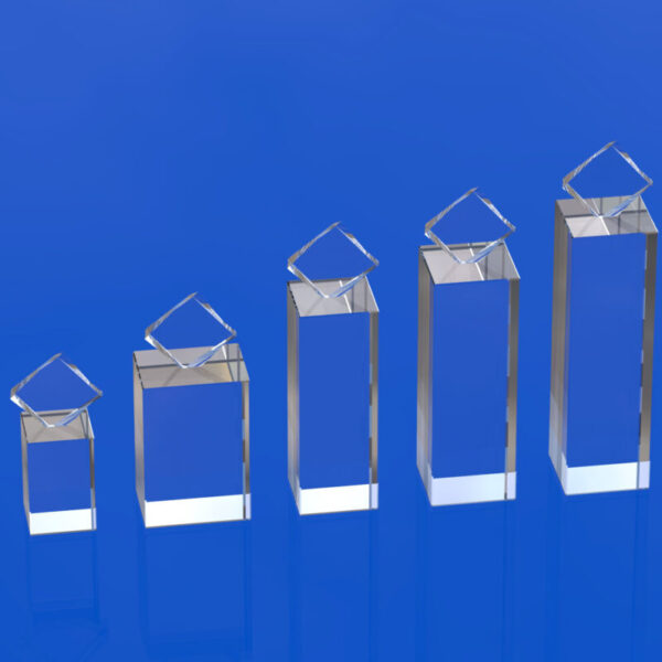 Glass award Cuboid with rhombus