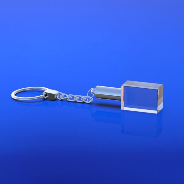 Highlighted glass key chain