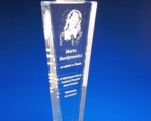 Anna German festival award. Crystal Primavera statuette.