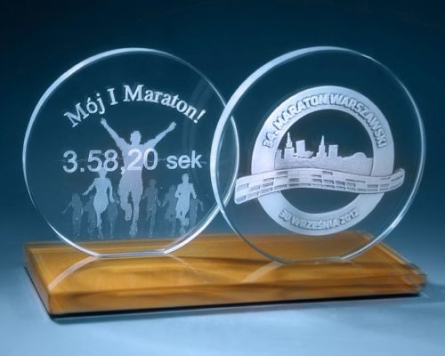 pamiątka szklany-medal-maraton