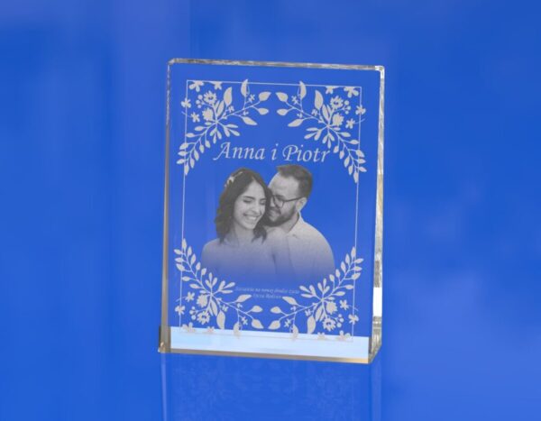 zdjęcie w szkle CGW zdjęcie w szkle na ślub, prezent w krysztale na ślub