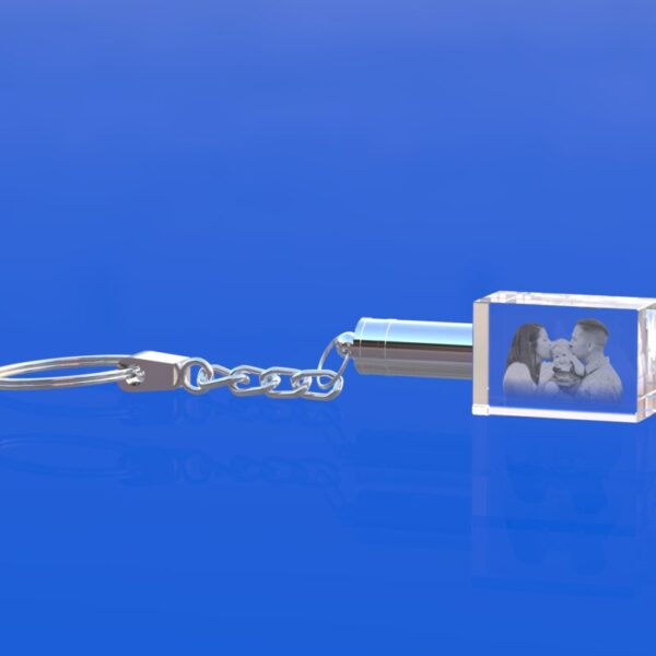 Highlighted Glass Key Chain
