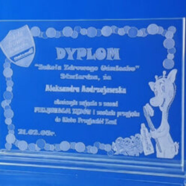 Standing diplomas and information boards