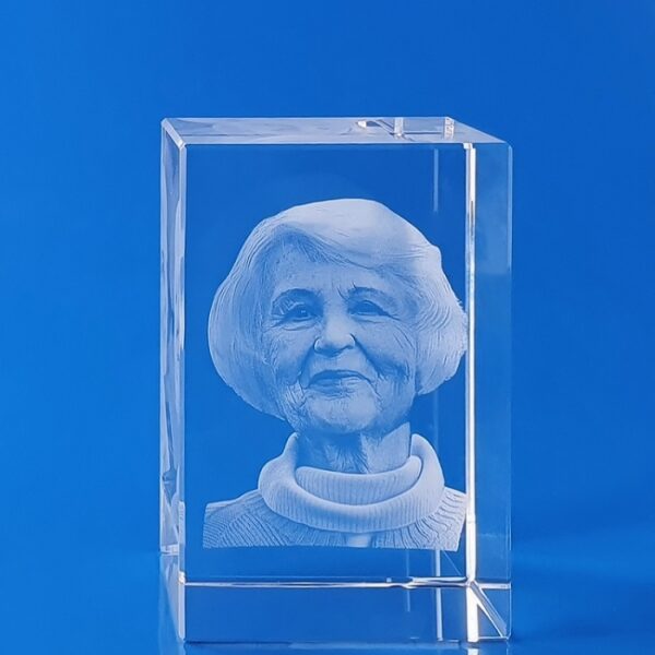 3D photos in glass, engraning