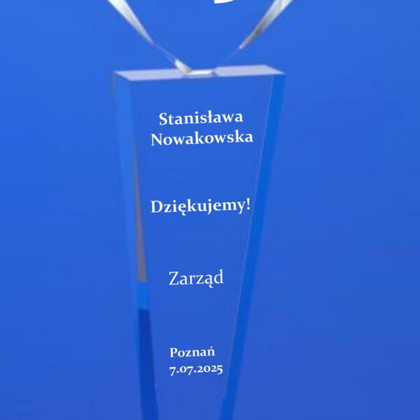 Szklana statuetka okolicznościowa Primavera z rombem